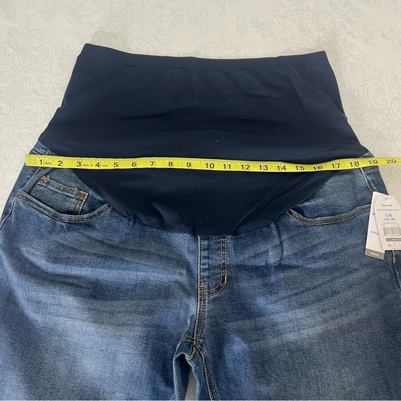 NWT Time and Tru Women's Maternity Over Belly Band Skinny Jeans Band Size large - Picture 9 of 12